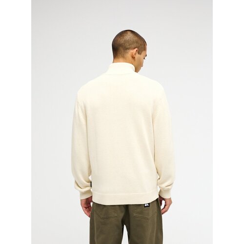 Quiksilver Salt Water 1/4 - Beige trui met een halve rits voor heren Quiksilver Salt Water 1/4 - Beige trui met een halve rits voor heren