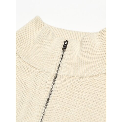 Quiksilver Salt Water 1/4 - Beige trui met een halve rits voor heren Quiksilver Salt Water 1/4 - Beige trui met een halve rits voor heren