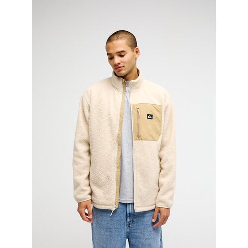 Quiksilver Clean Coast - Beige fleece vest voor heren Quiksilver Clean Coast - Beige fleece vest voor heren