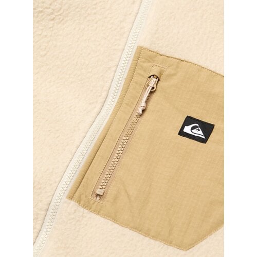 Quiksilver Clean Coast - Beige fleece vest voor heren Quiksilver Clean Coast - Beige fleece vest voor heren