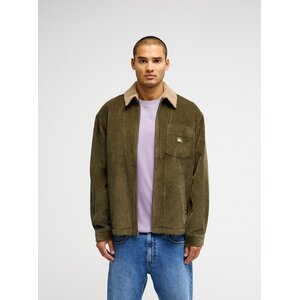 Quiksilver Dna Sherpa Harrington - Groene gevoerde ribcord jas voor heren