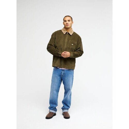 Quiksilver Dna Sherpa Harrington - Groene gevoerde ribcord jas voor heren Quiksilver Dna Sherpa Harrington - Groene gevoerde ribcord jas voor heren