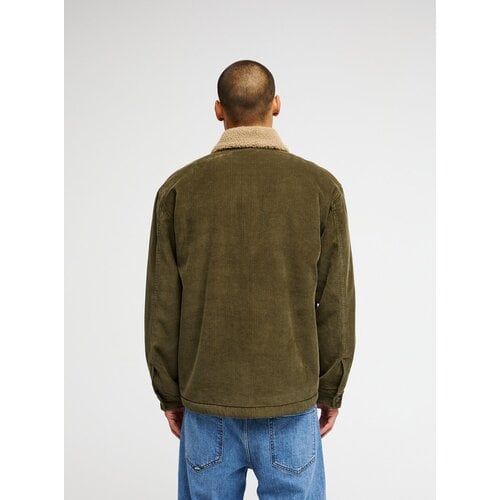 Quiksilver Dna Sherpa Harrington - Groene gevoerde ribcord jas voor heren Quiksilver Dna Sherpa Harrington - Groene gevoerde ribcord jas voor heren