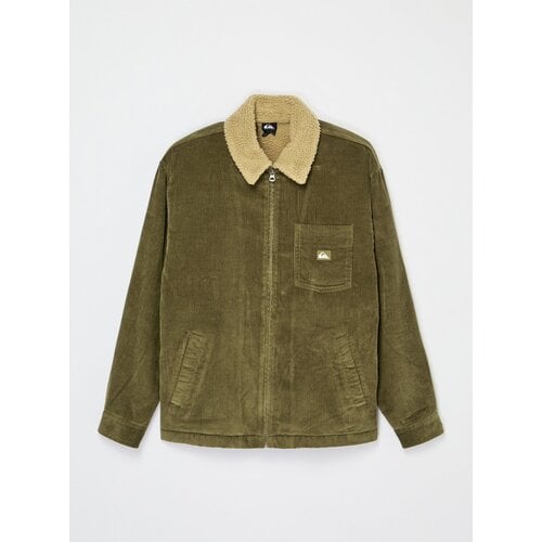 Quiksilver Dna Sherpa Harrington - Groene gevoerde ribcord jas voor heren Quiksilver Dna Sherpa Harrington - Groene gevoerde ribcord jas voor heren