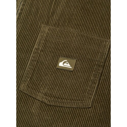 Quiksilver Dna Sherpa Harrington - Groene gevoerde ribcord jas voor heren Quiksilver Dna Sherpa Harrington - Groene gevoerde ribcord jas voor heren
