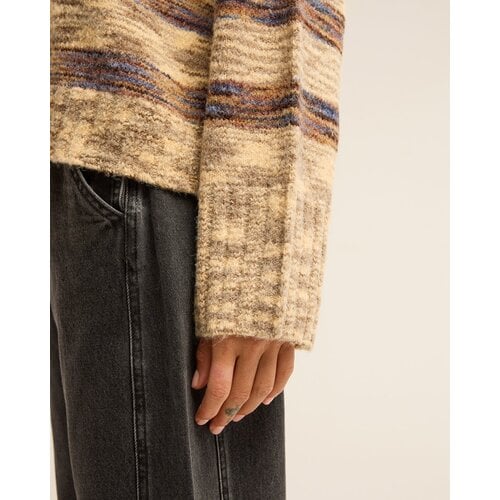 Billabong Malibu Creek - Bruine gebreide trui voor dames Billabong Malibu Creek - Bruine gebreide trui voor dames