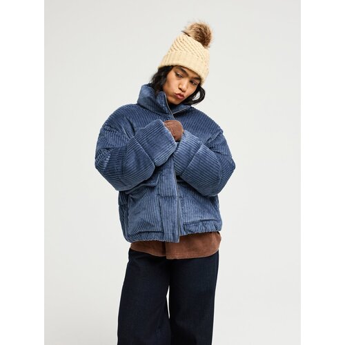 Roxy Crystal Fade Corduroy - Blauwe corduroy jas voor dames Roxy Crystal Fade Corduroy - Blauwe corduroy jas voor dames