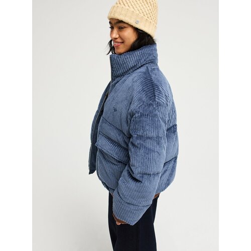 Roxy Crystal Fade Corduroy - Blauwe corduroy jas voor dames Roxy Crystal Fade Corduroy - Blauwe corduroy jas voor dames