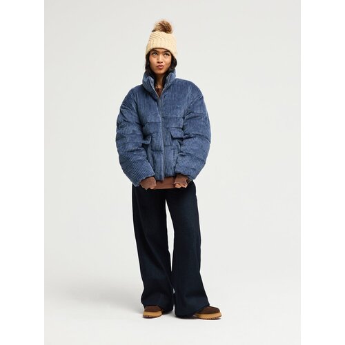 Roxy Crystal Fade Corduroy - Blauwe corduroy jas voor dames Roxy Crystal Fade Corduroy - Blauwe corduroy jas voor dames