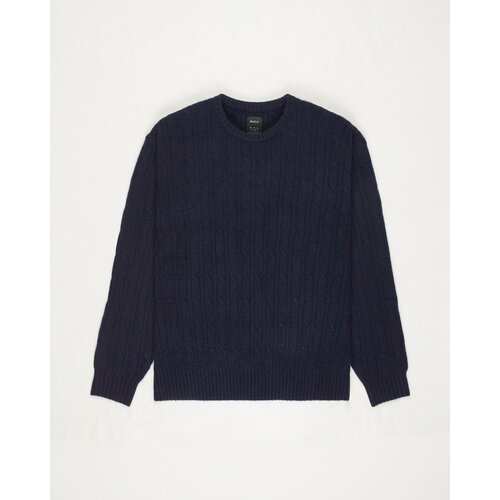 RVCA Cable Prep-Blauwe kabeltrui voor heren RVCA Cable Prep-Blauwe kabeltrui voor heren