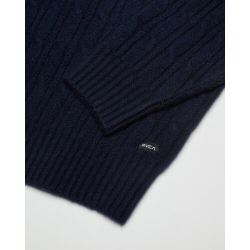 RVCA Cable Prep-Blauwe kabeltrui voor heren RVCA Cable Prep-Blauwe kabeltrui voor heren