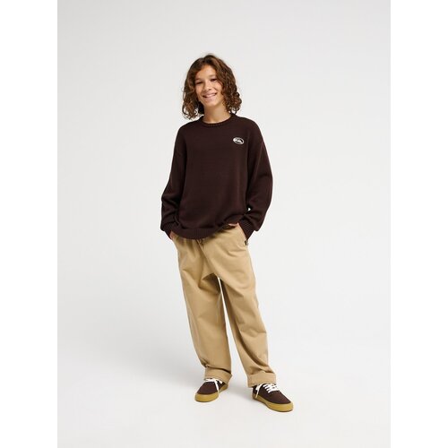 Quiksilver Lamtarra - Bruine gebreide trui voor jongens 8-16 Quiksilver Lamtarra - Bruine gebreide trui voor jongens 8-16