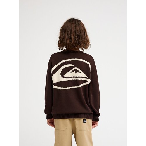 Quiksilver Lamtarra - Bruine gebreide trui voor jongens 8-16 Quiksilver Lamtarra - Bruine gebreide trui voor jongens 8-16