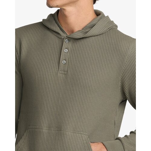RVCA Dayshift Henley - Groene top met capuchon voor heren RVCA Dayshift Henley - Groene top met capuchon voor heren