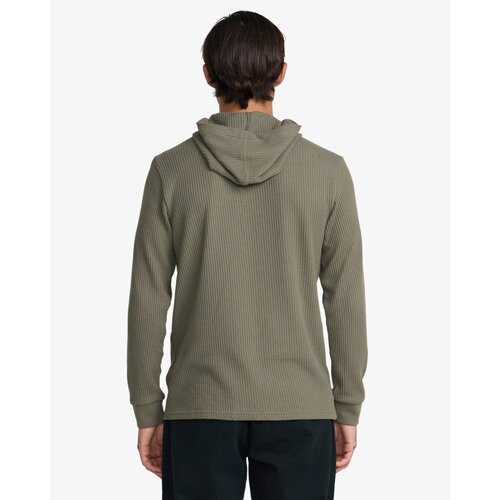RVCA Dayshift Henley - Groene top met capuchon voor heren RVCA Dayshift Henley - Groene top met capuchon voor heren