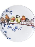 Heinen Delfts Blauw Bord Bosvogels