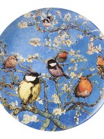 Heinen Delfts Blauw Bord Vogels Van Gogh