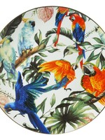 Heinen Delfts Blauw Bord Tropische Vogels