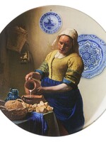 Heinen Delfts Blauw Bord Melkmeisje