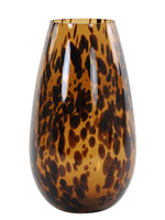 Light & Living Vaas 'Izeda' Glas Bruin Zwart 23 x 40 cm