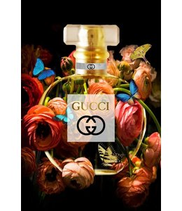 Ter Halle Glasschilderij Gucci met goudfolie 60 x 80cm