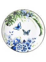 Heinen Delfts Blauw Bord Vlindertuin