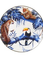 Heinen Delfts Blauw Bord In De Jungle