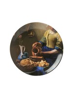 Heinen Delfts Blauw Bord Melkmeisje met Kan