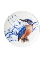Heinen Delfts Blauw Bord IJsvogel