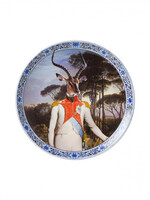 Heinen Delfts Blauw Bord Prins Antilope