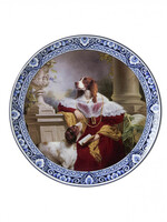 Heinen Delfts Blauw Bord Lady Springer Spaniel