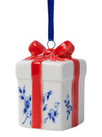 Heinen Delfts Blauw Kerstornament Cadeautje