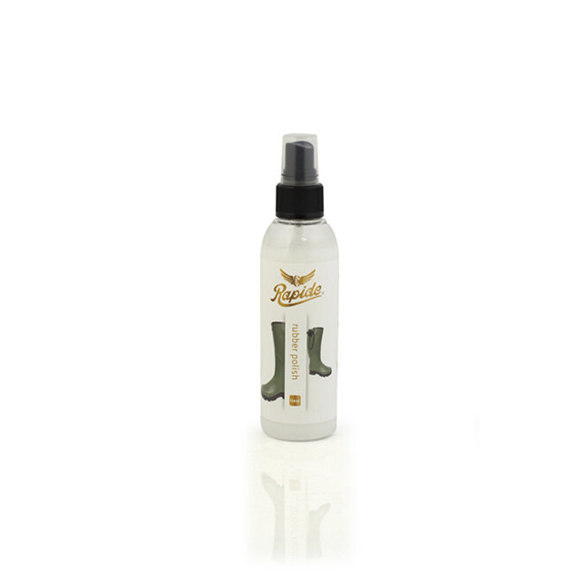 Rubber polish for nature rubber boots