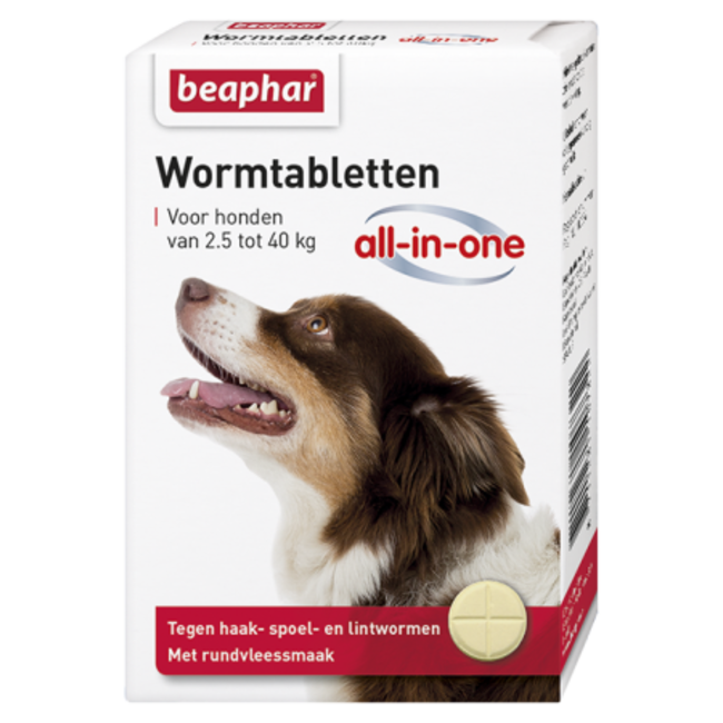 Wormmiddel All-in-One hond (2,5 - 40kg) 4st