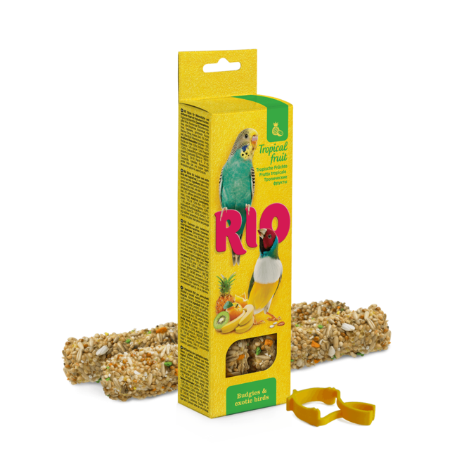 RIO Sticks for budgies and exotic birds with tropical fruit, 2x40 g