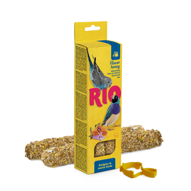 RIO Sticks for budgies and exotic birds with honey, 2x40 g