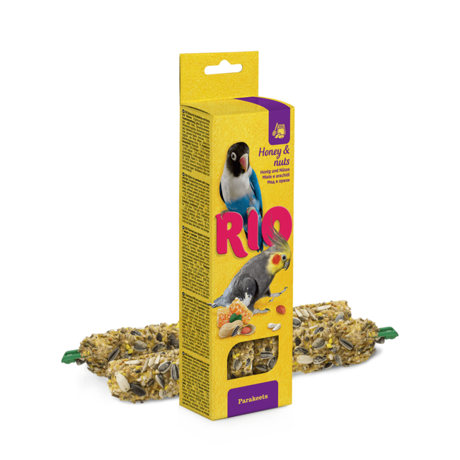 RIO Sticks for parakeets with honey and nuts, 2x75 g
