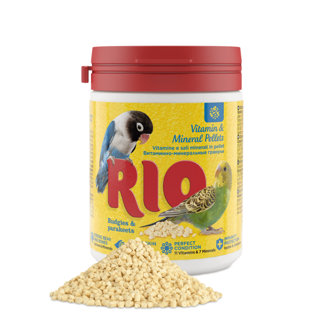 RIO Vitamin and mineral pellets for budgies and parakeets, 120 g