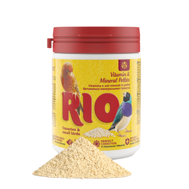 RIO Vitamin and mineral pellets for canaries, exotic birds and other small birds, 120 g
