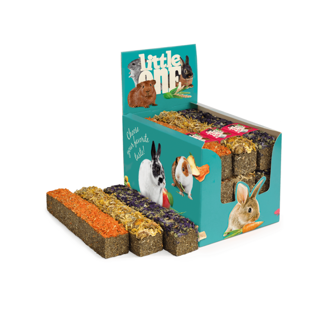 Knabbelstick van Weidegrassen (Wortel, Kaasjeskruidbloemen, Goudsbloemen), 9x85 g