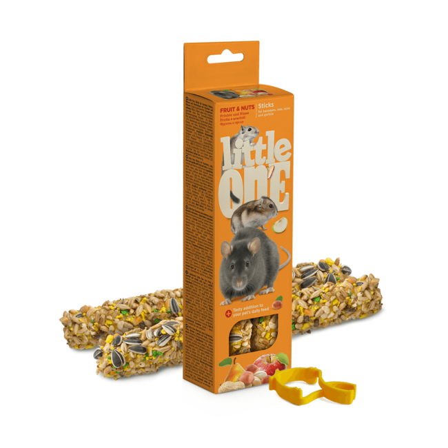 Sticks Voor Hamsters, Ratten, Muizen En Woestijnratten Met Fruit En Noten, 2x60 g