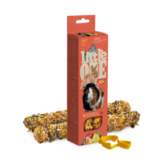 Little One Little One Sticks Voor Cavia's, Konijnen En Chinchilla's Met Fruit, 2x60 g