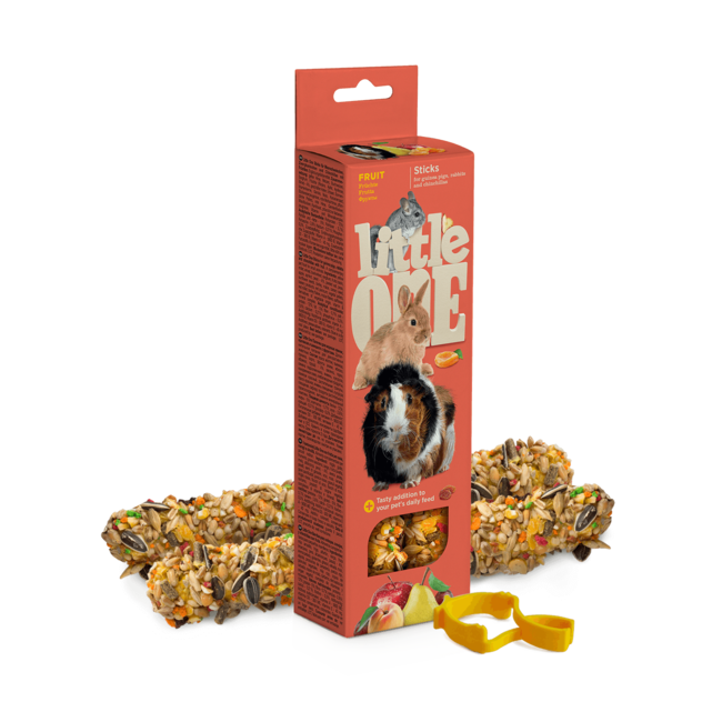 Sticks For Guinea Pigs, Rabbits And Chinchillas With Fruit, 2x60 g