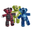 VELVETIES Bear Red/Green/Blue-L 34cm