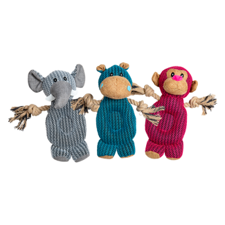 Jack & Vanilla Jack & Vanilla VELVETIES Olifant-Nijlpaard-Aap-25cm