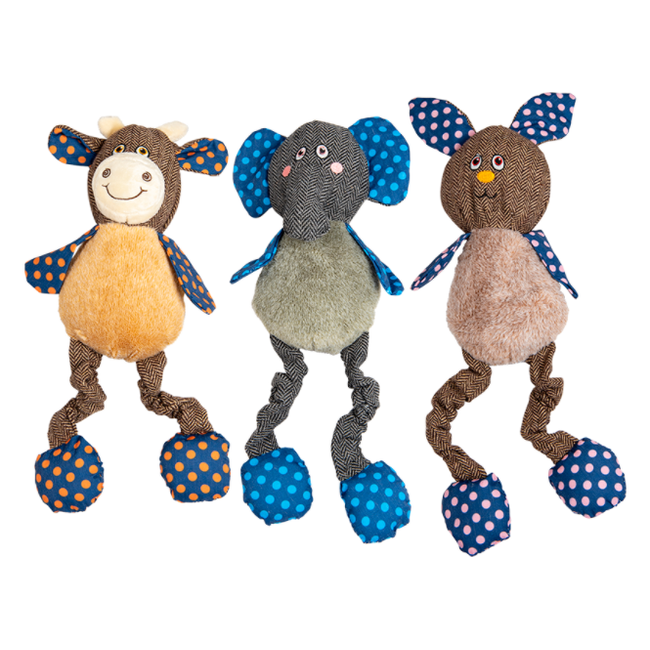 VELVETIES Konijn-Olifant-Koe-38cm