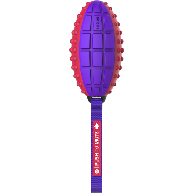 PUSH TO MUTE Rugby Ball Red/Purple
