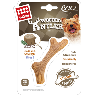 Wooden Antler WOODEN ANTLER Chew Toy Natural Wood-XS 10cm