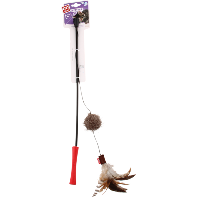 Kattenhengel Met Pluchen Staart Rood