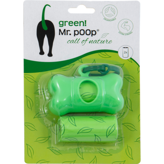 Mr. Poop Mr.POOP GREEN! Dispenser green+2 Rolls-Green print